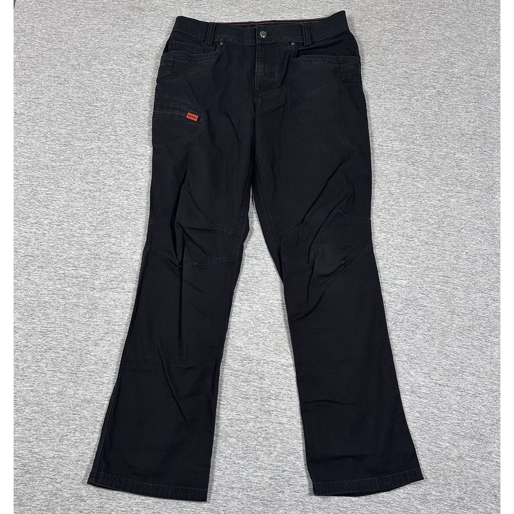 Brunt Pants Mens Size 31x32 Black Canvas Torra Straight Stretch Workwear Work